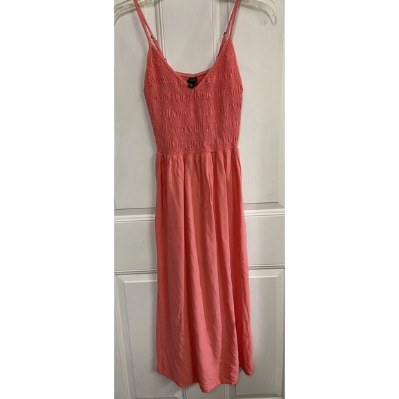 Wild Fable Sundress Womens Size XS Peach Spaghetti Strap Midi - Picture 2 of 6